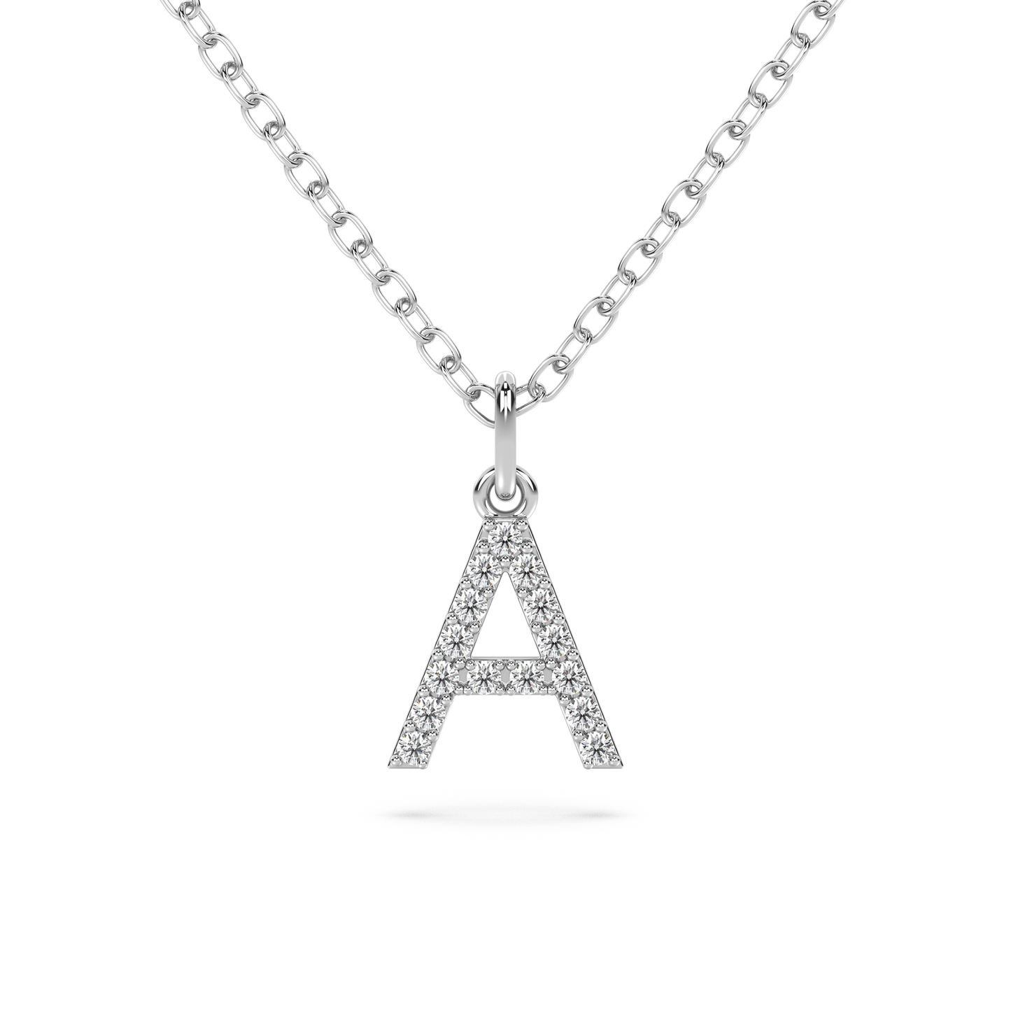 Diamond Letter Pendant 18K