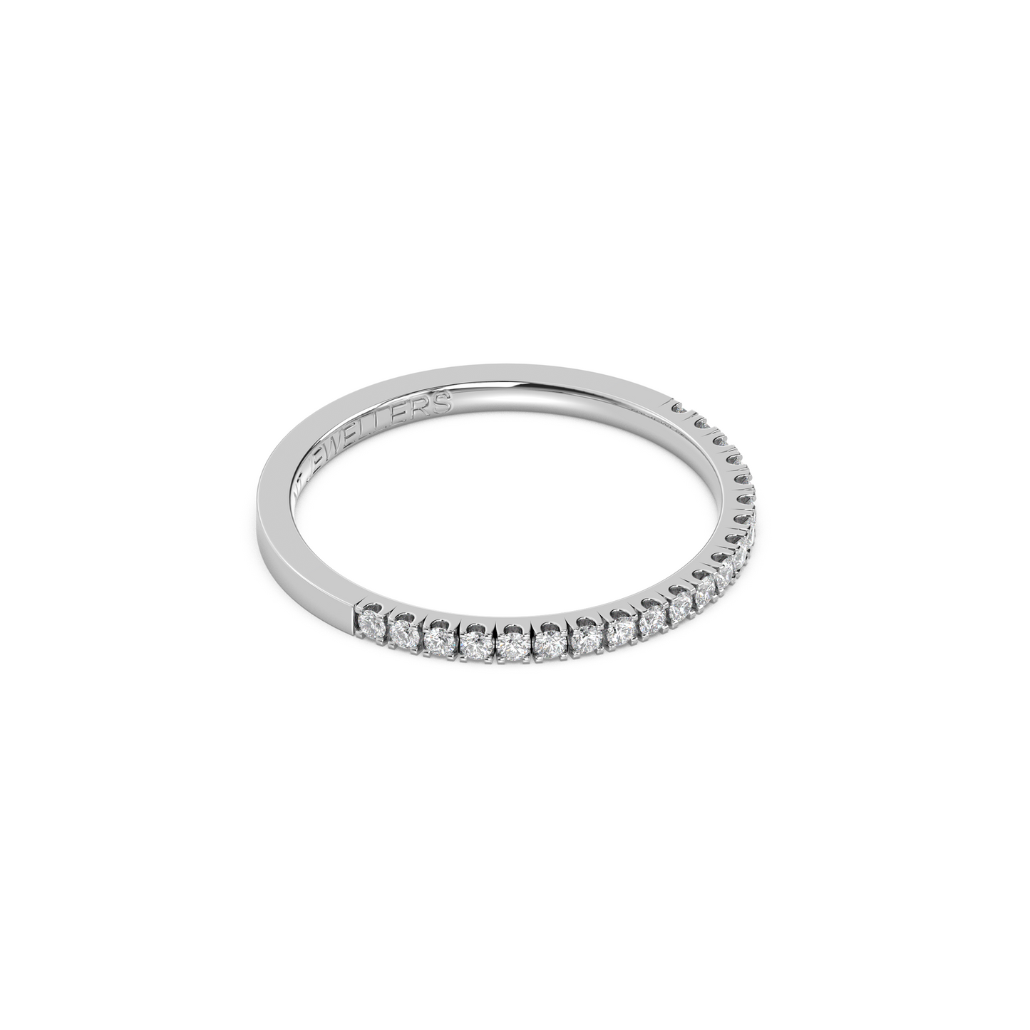 Alliansring med diamanter – i vitguld och platina, elegant och tidlös design