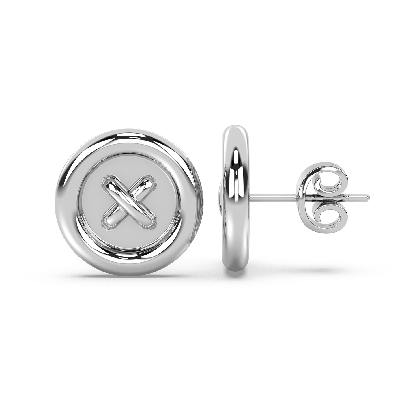 CLASSIC BUTTON EARRING STUD