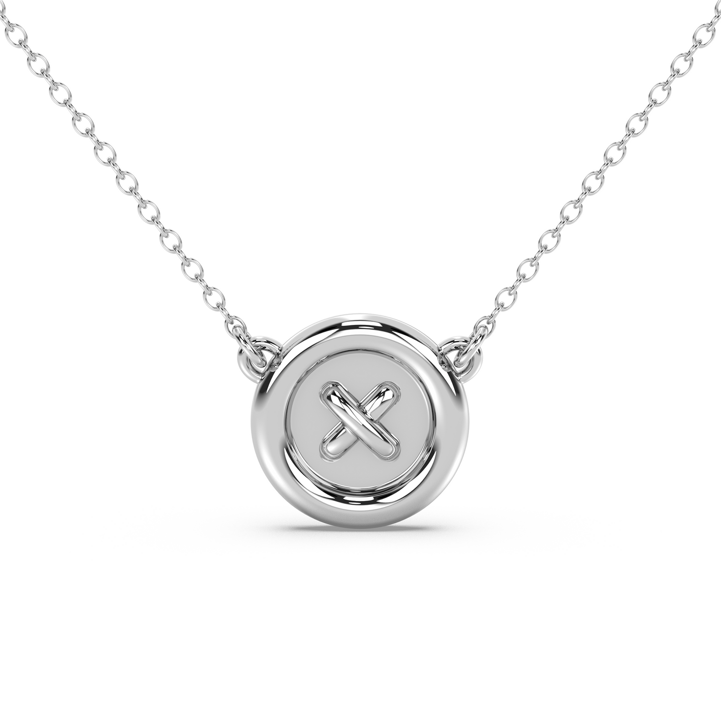 Memoir Button - 18K Necklace