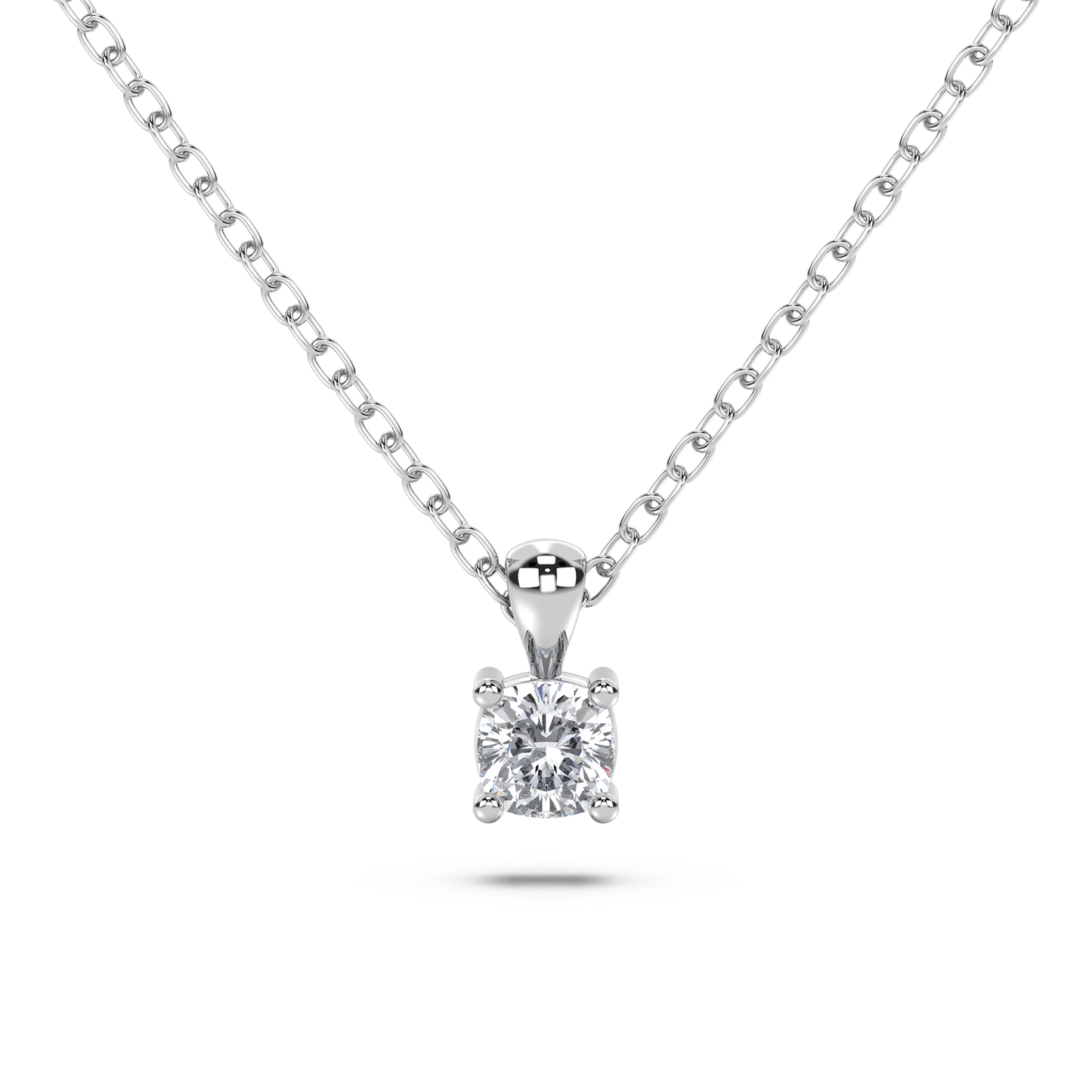 Enstenshänge med cushionslipad diamant i platina 950
