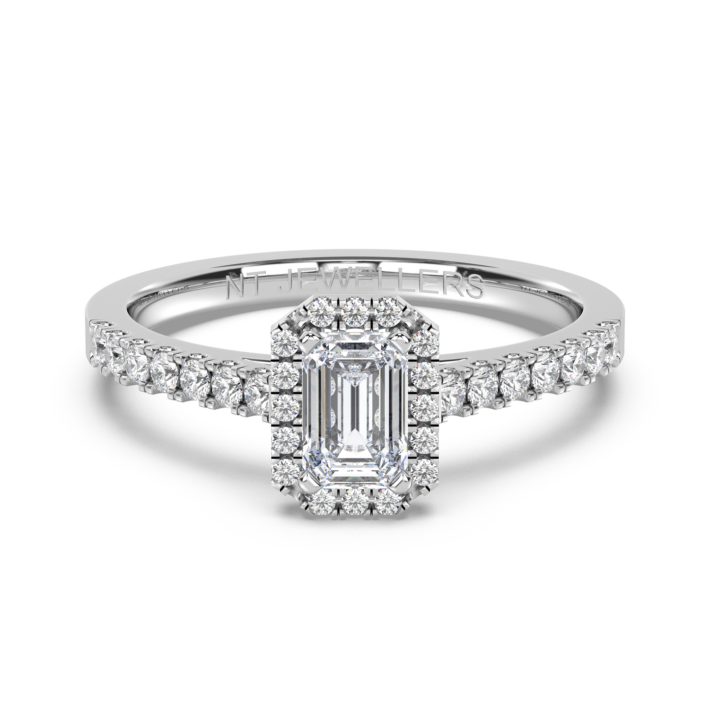 Halo Ring Emerald Luxe - NT JEWELLERS