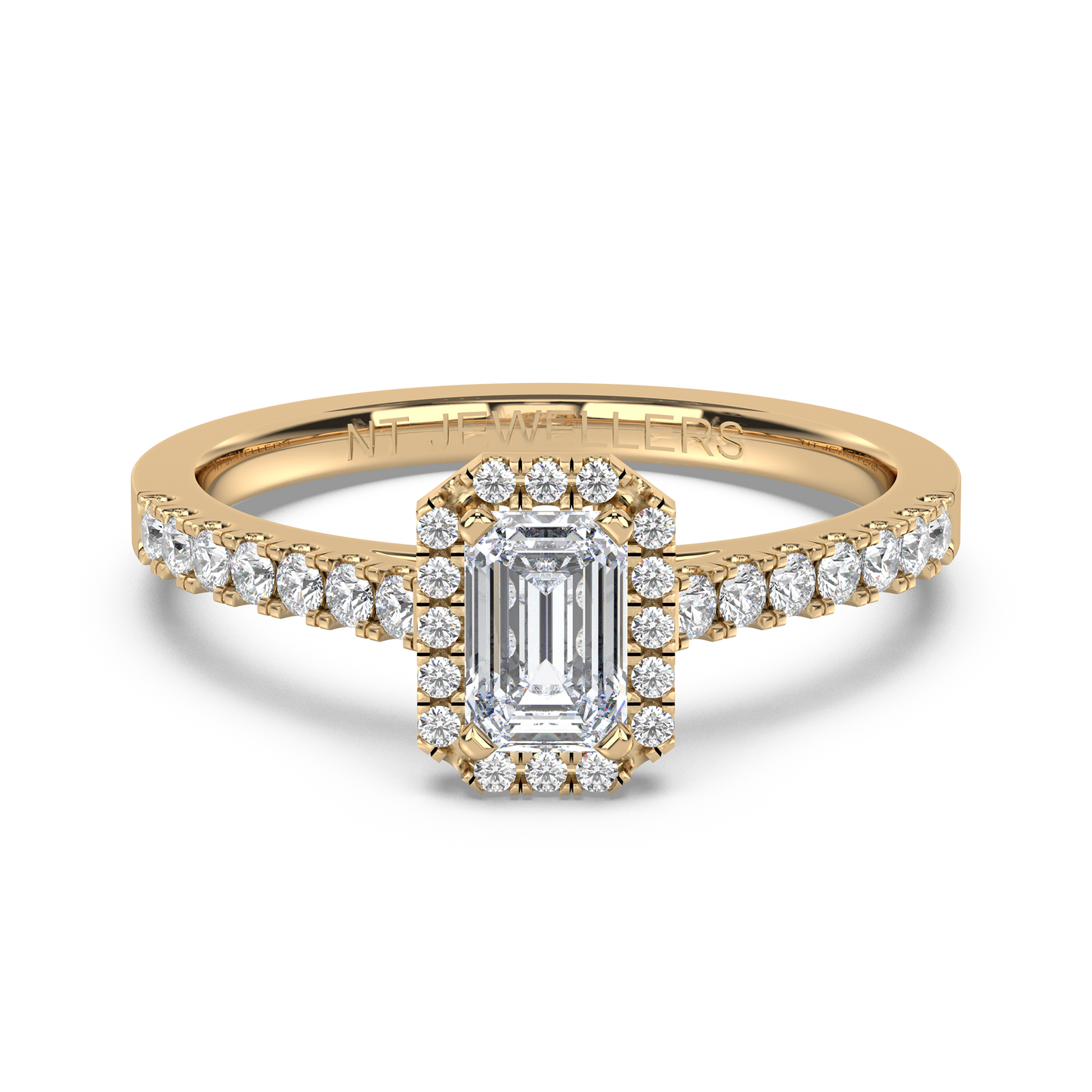 Halo Ring Emerald Luxe - NT JEWELLERS