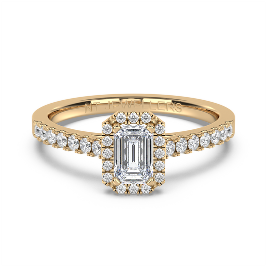 Halo Ring Emerald Luxe - NT JEWELLERS