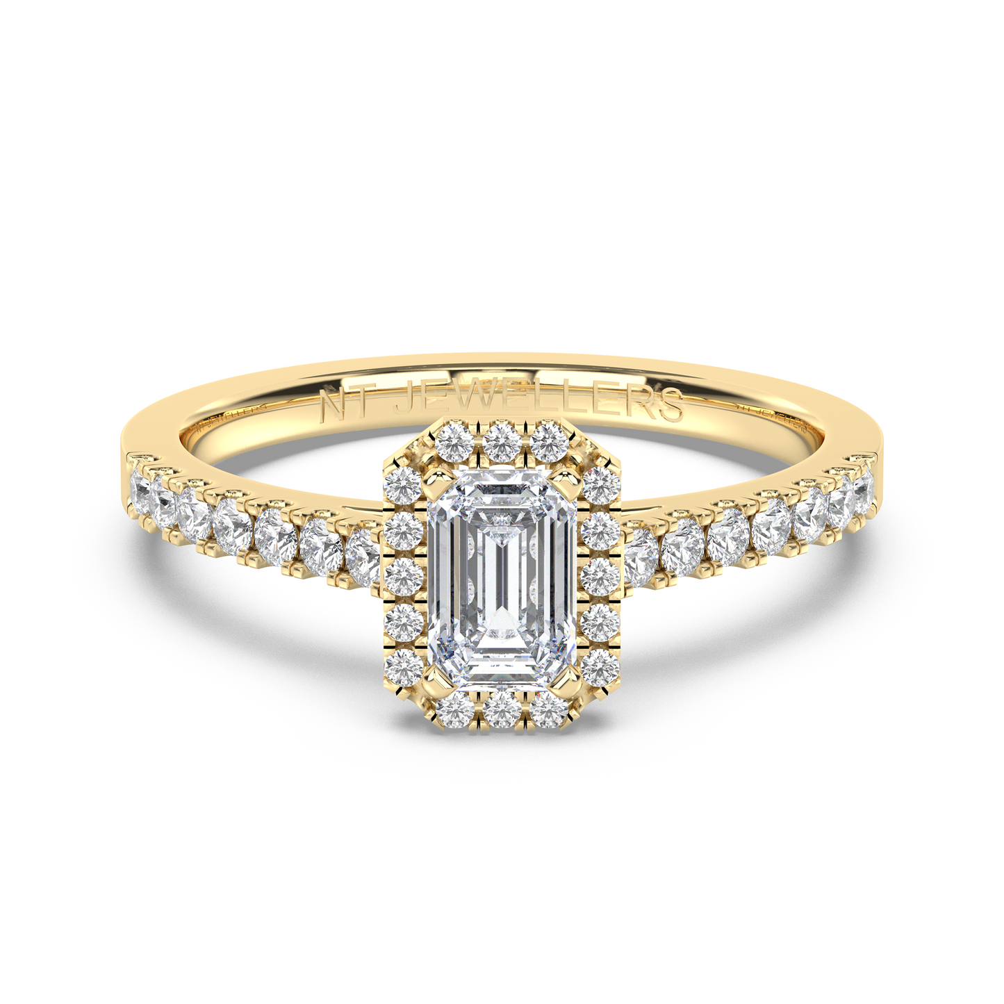 Halo Ring Emerald Luxe - NT JEWELLERS