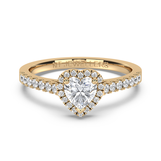 Halo Ring Heart Luxe - NT JEWELLERS