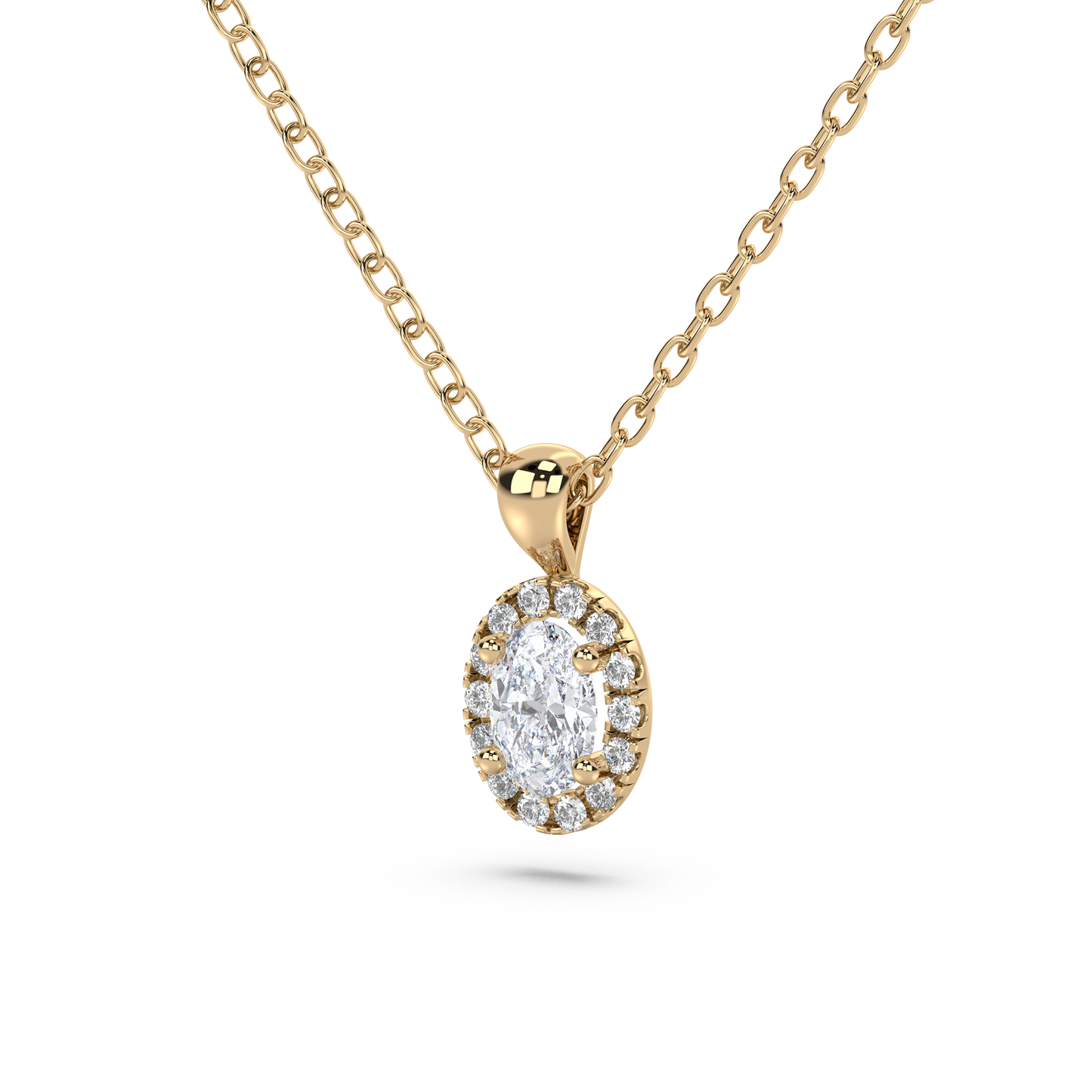 Halo Oval Pendant - NT JEWELLERS
