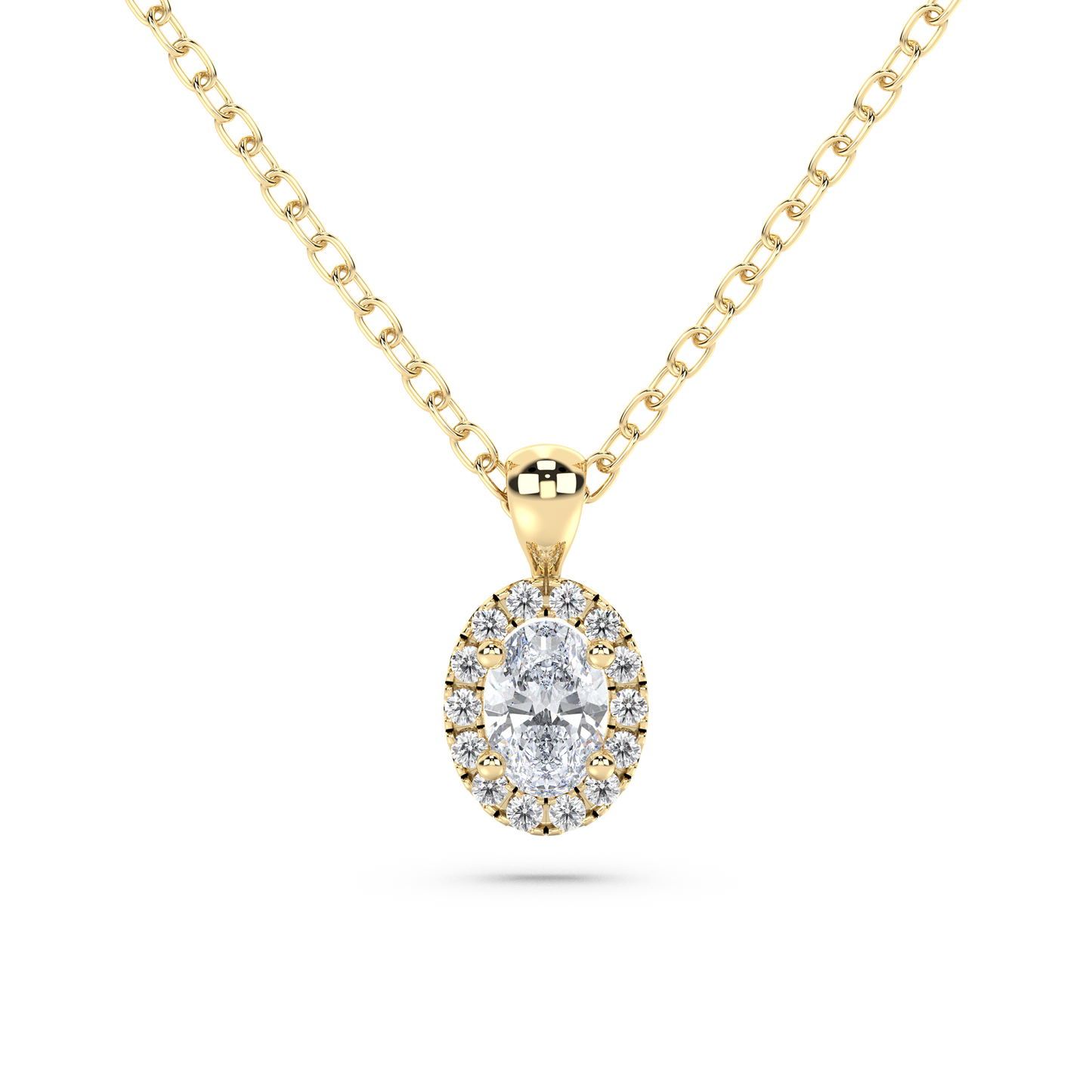 Halo Oval Pendant - NT JEWELLERS