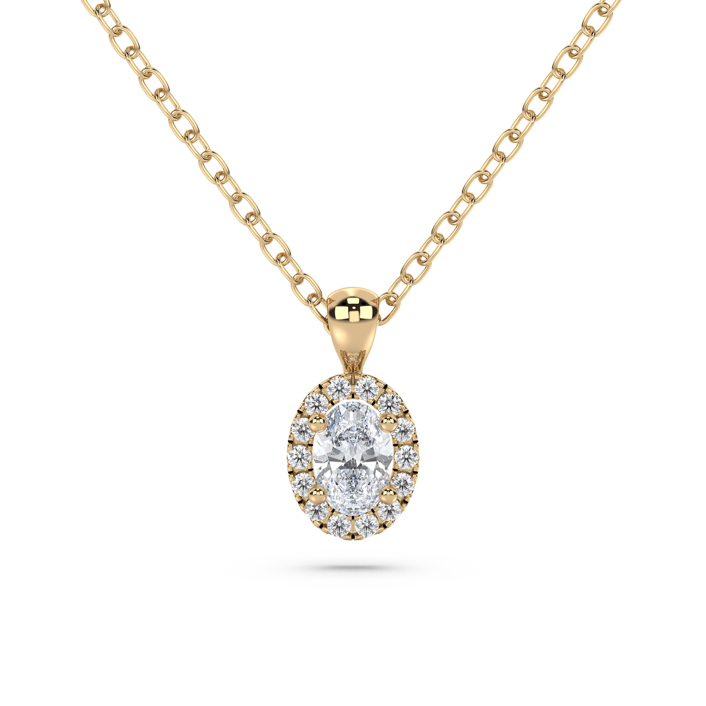 Halo Oval Pendant - NT JEWELLERS