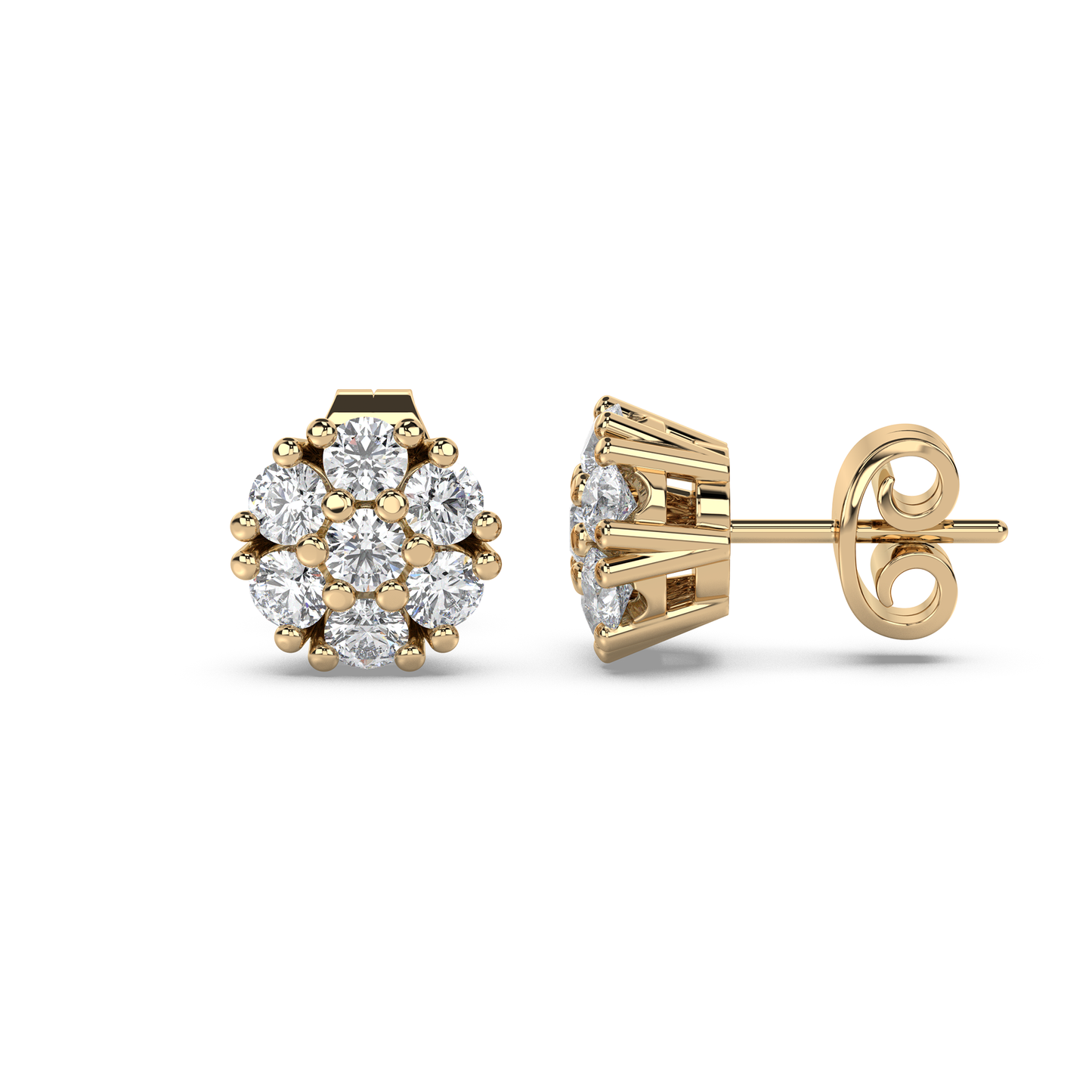 Honeycomb Earring Large 7mm - NT JEWELLERS