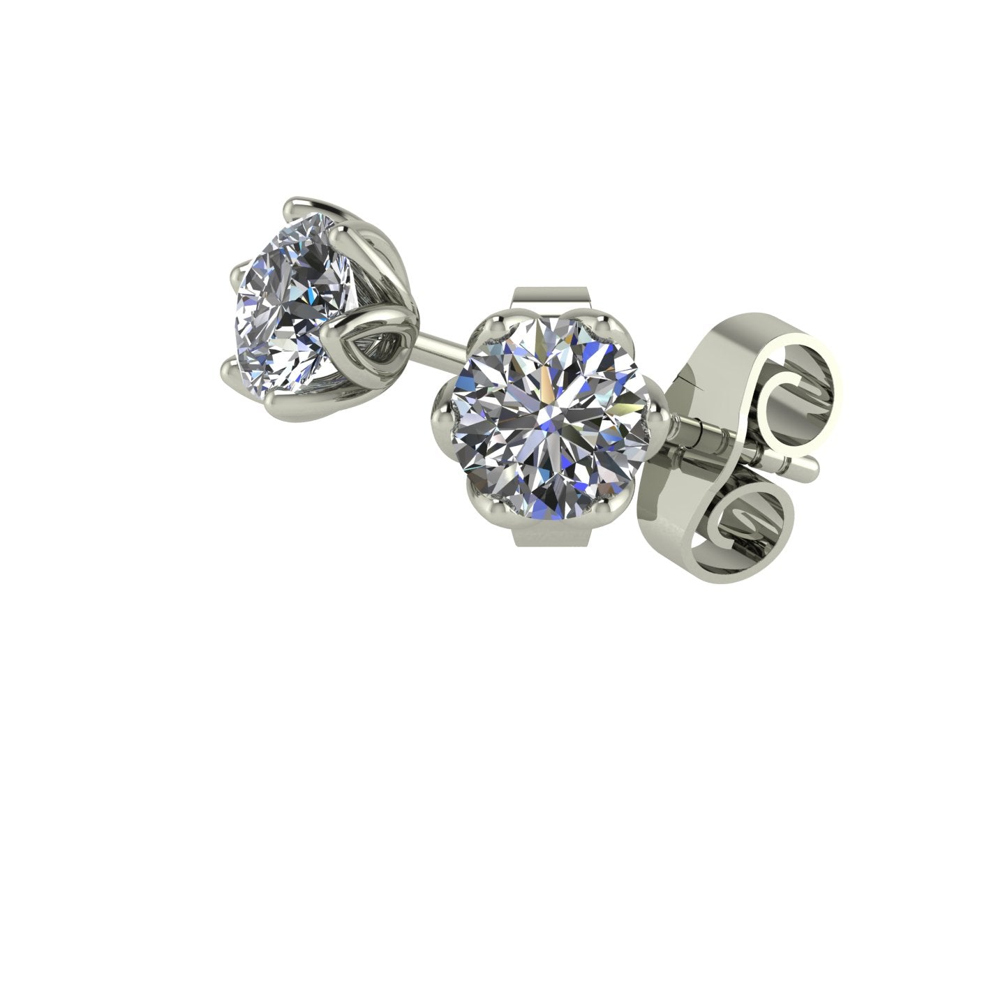 Solitaire Earring Fleur