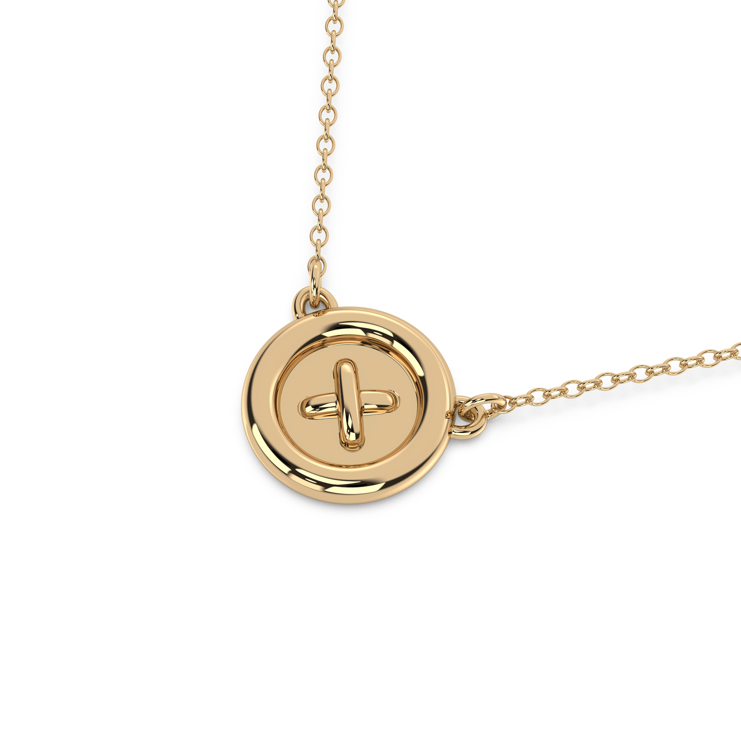 Memoir Button - 18K Necklace