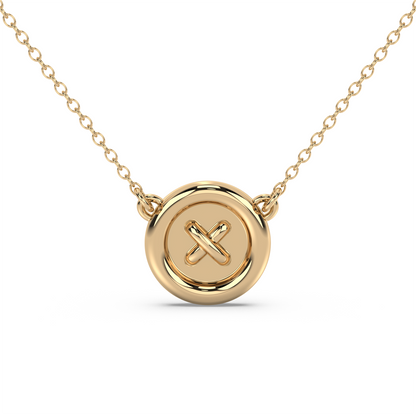 Memoir Button - 18K Necklace