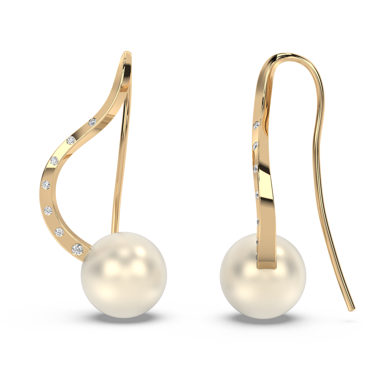 Sway Drop Earrings South Sea 18K