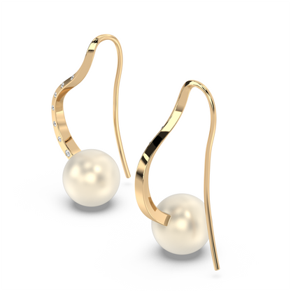 Sway Drop Earrings South Sea 18K