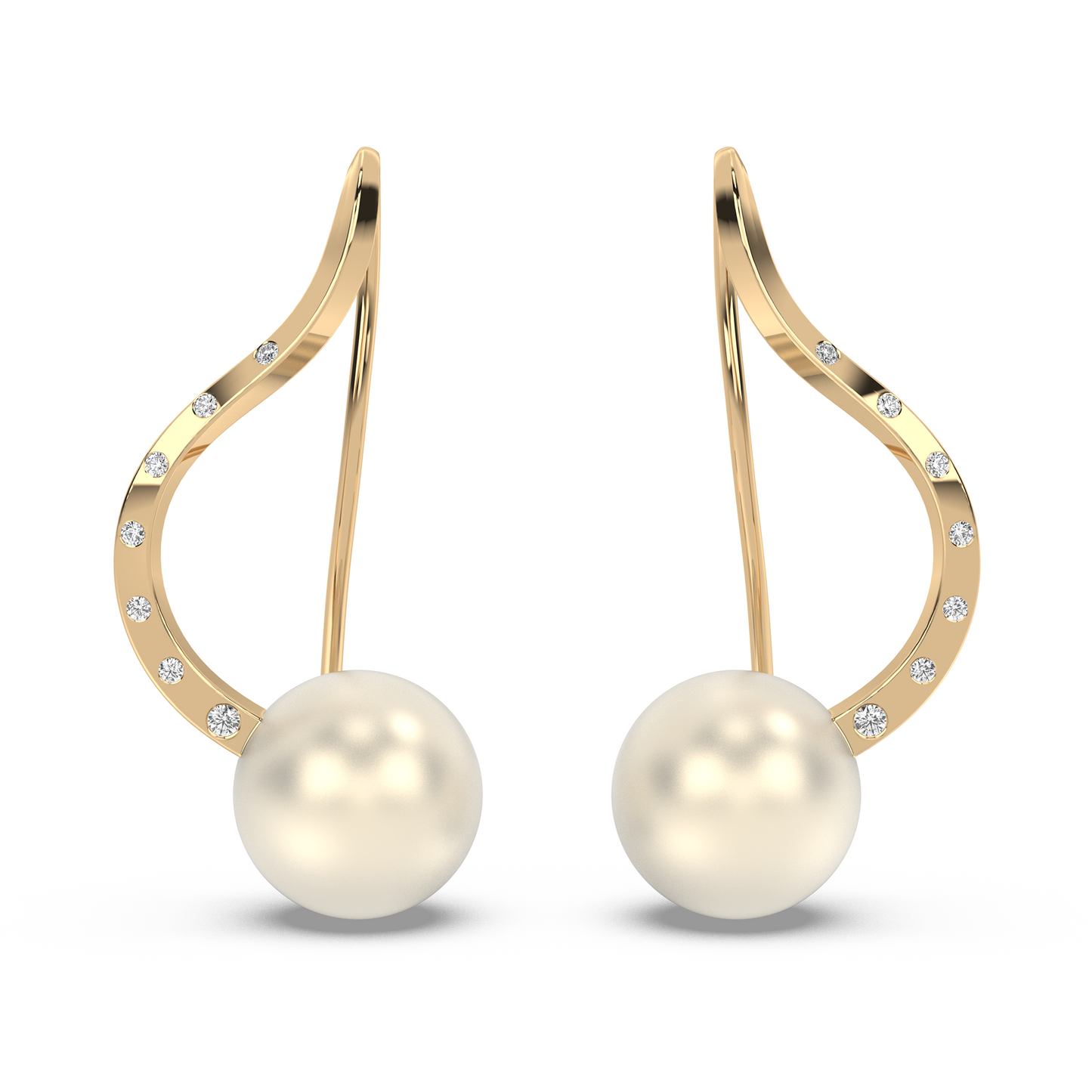 Sway Drop Earrings South Sea 18K