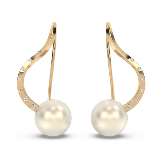 Sway Drop Earrings South Sea 18K