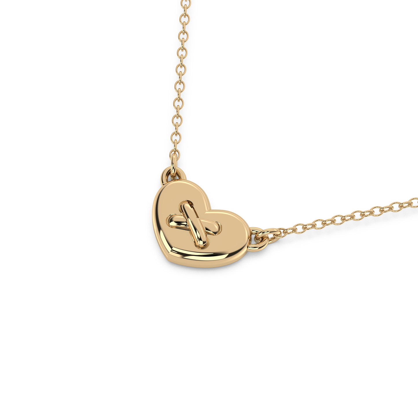 Amour Button - 18K Necklace