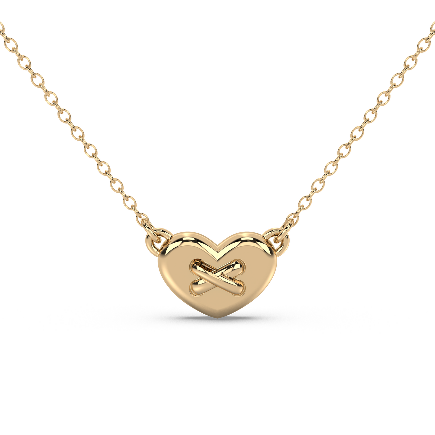 Amour Button - 18K Necklace