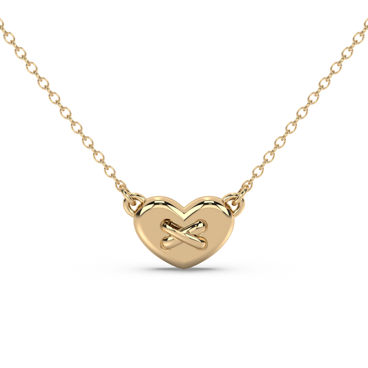 Amour Button - 18K Necklace