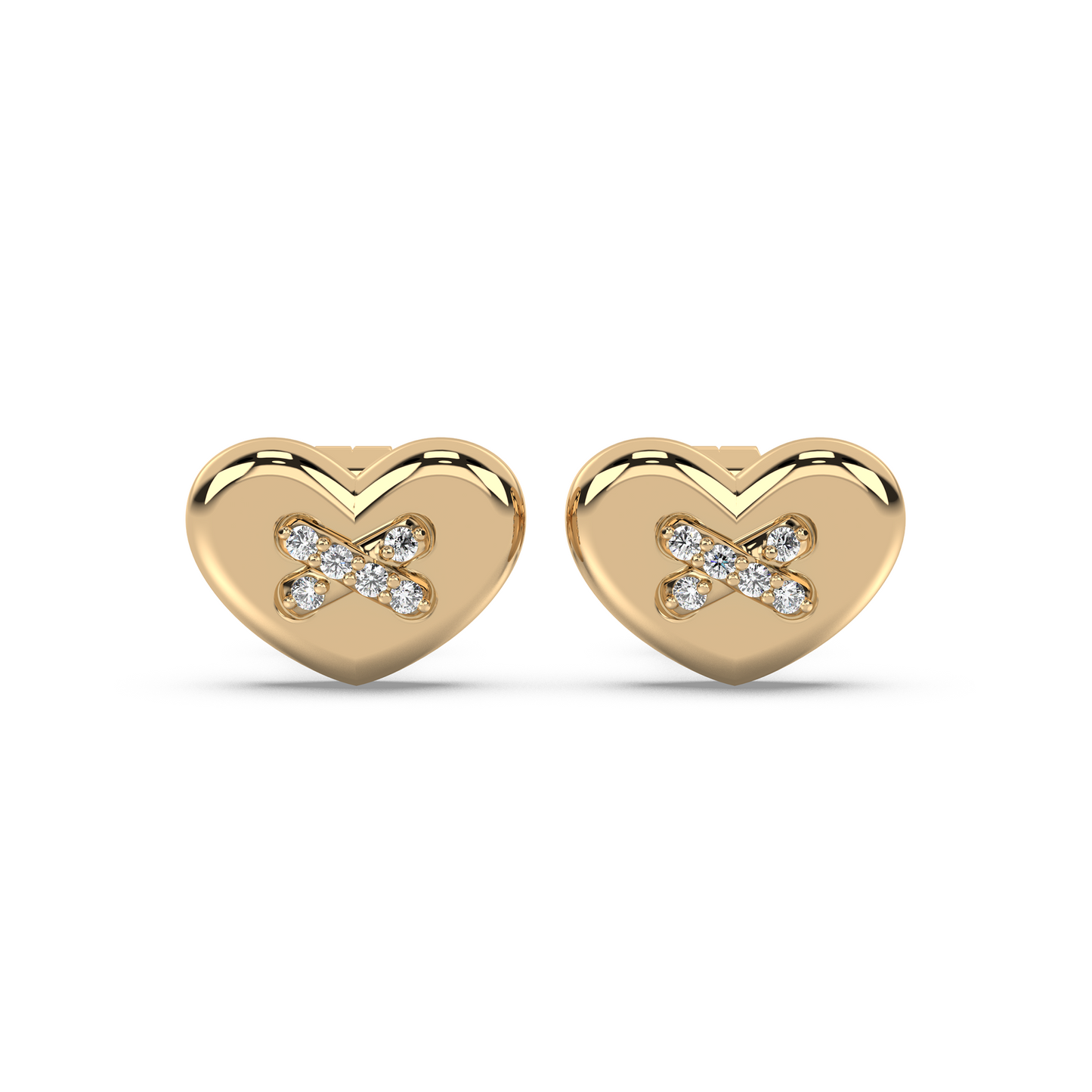 Amour Buttons - 18K Diamond Earring Studs