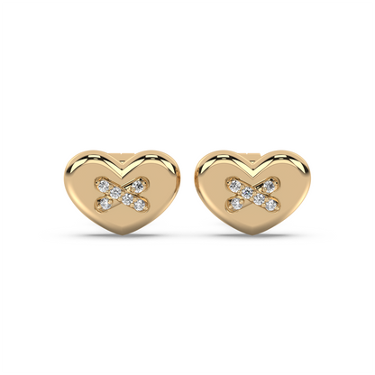 Amour Buttons - 18K Diamond Earring Studs
