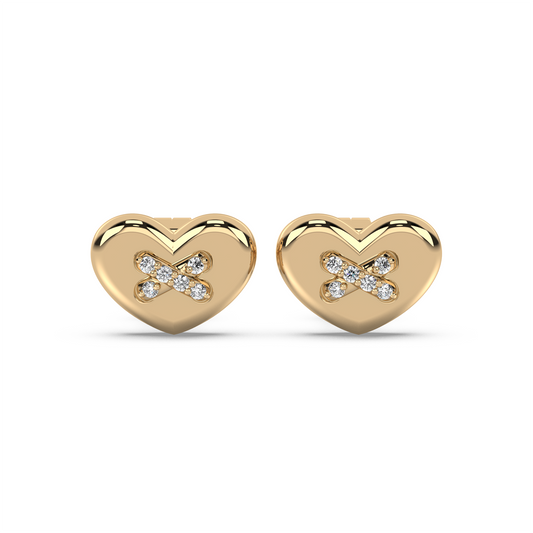 Amour Buttons - 18K Diamond Earring Studs