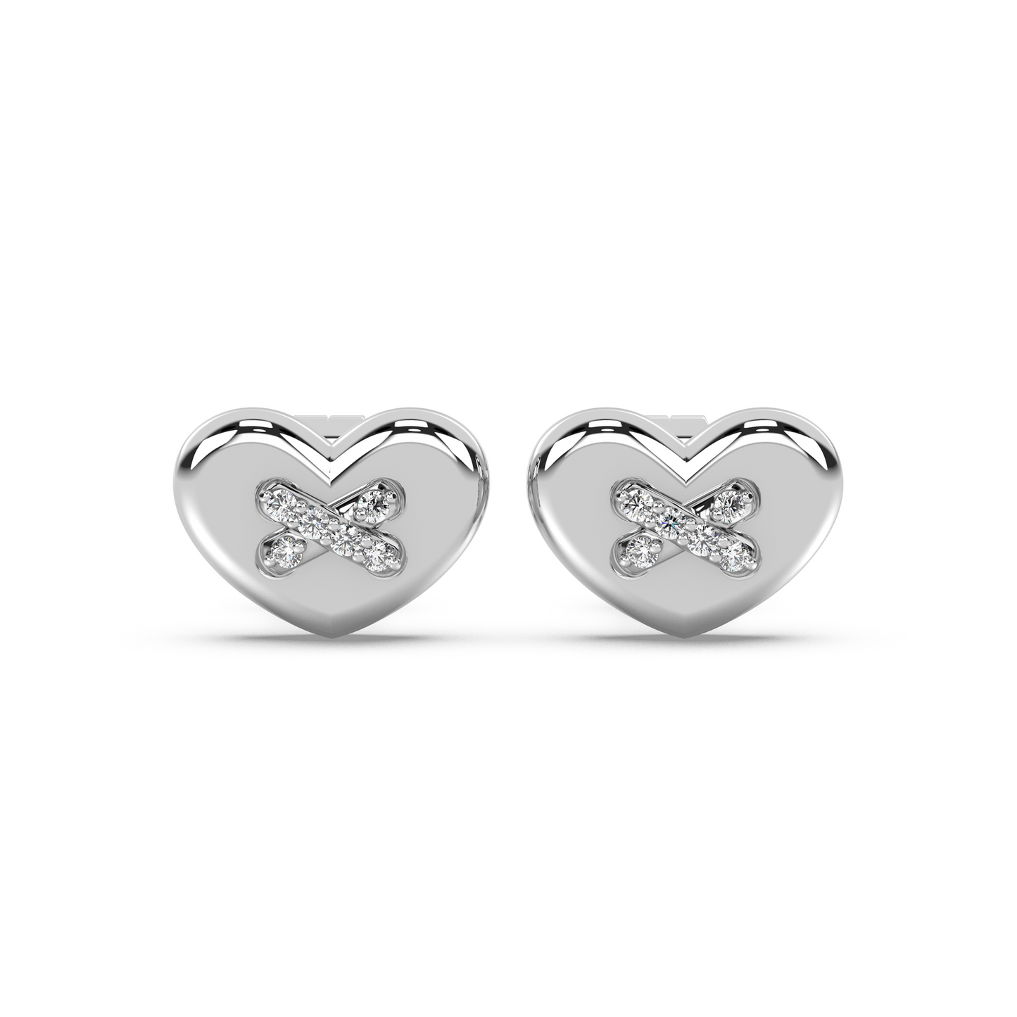 Amour Buttons - 18K Diamond Earring Studs