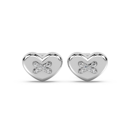 Amour Buttons - 18K Diamond Earring Studs