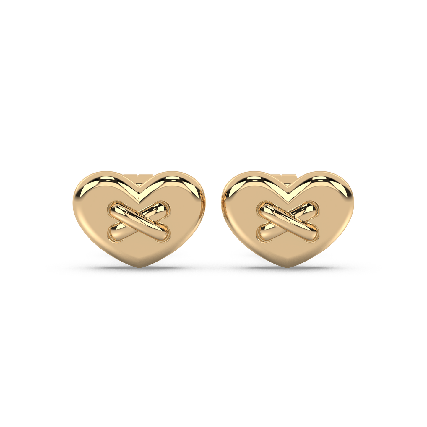 Amour Buttons - 18K Earring Studs