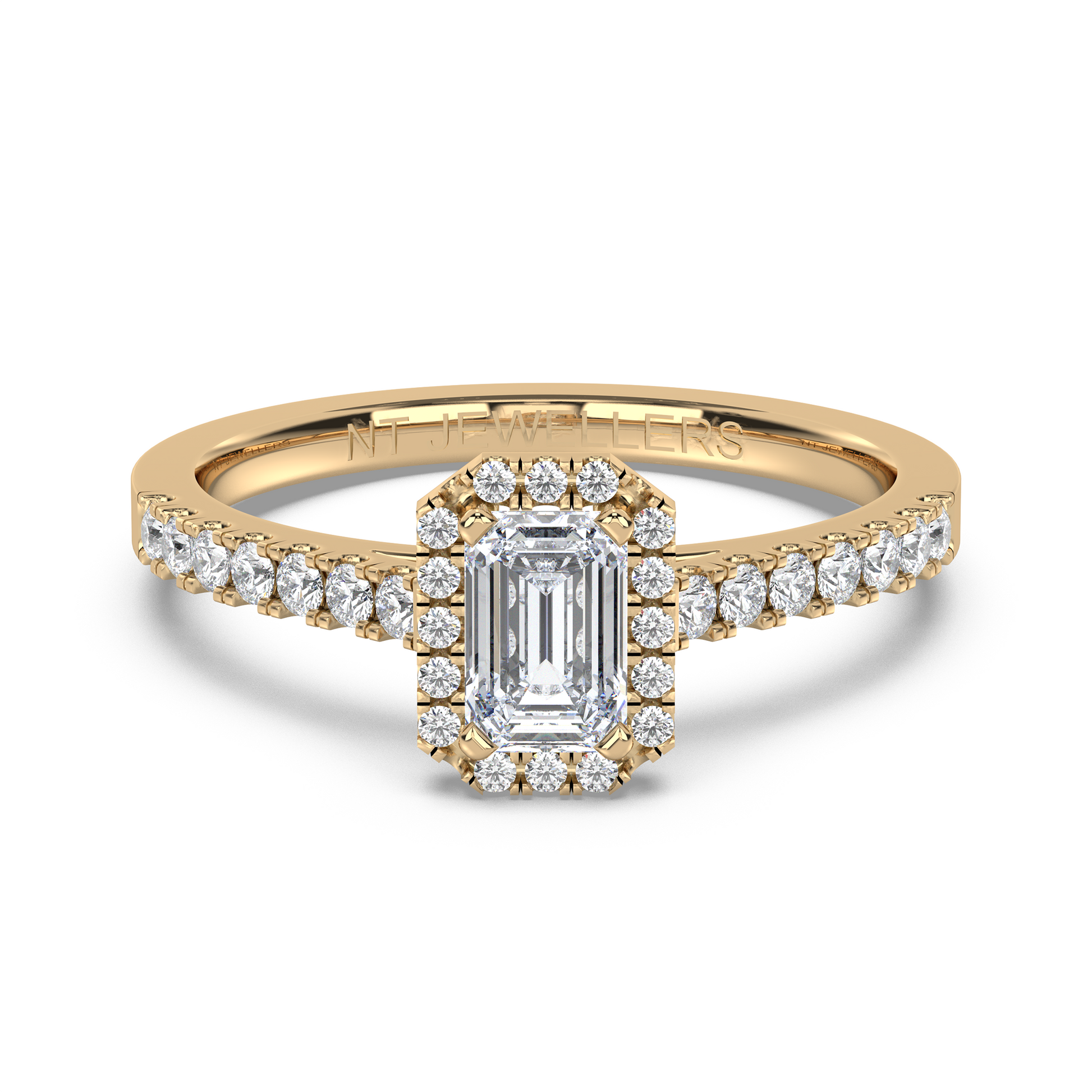 Halo Ring Emerald Luxe - NT JEWELLERS